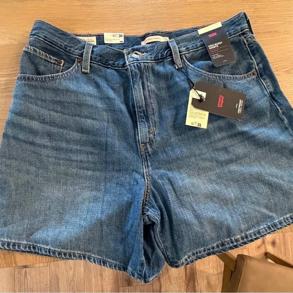 Levi's Baggy Blue Denim Shorts